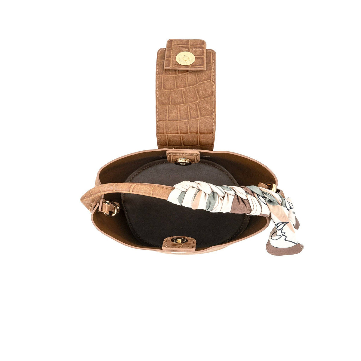 The Rue Croc-Embossed Handbag