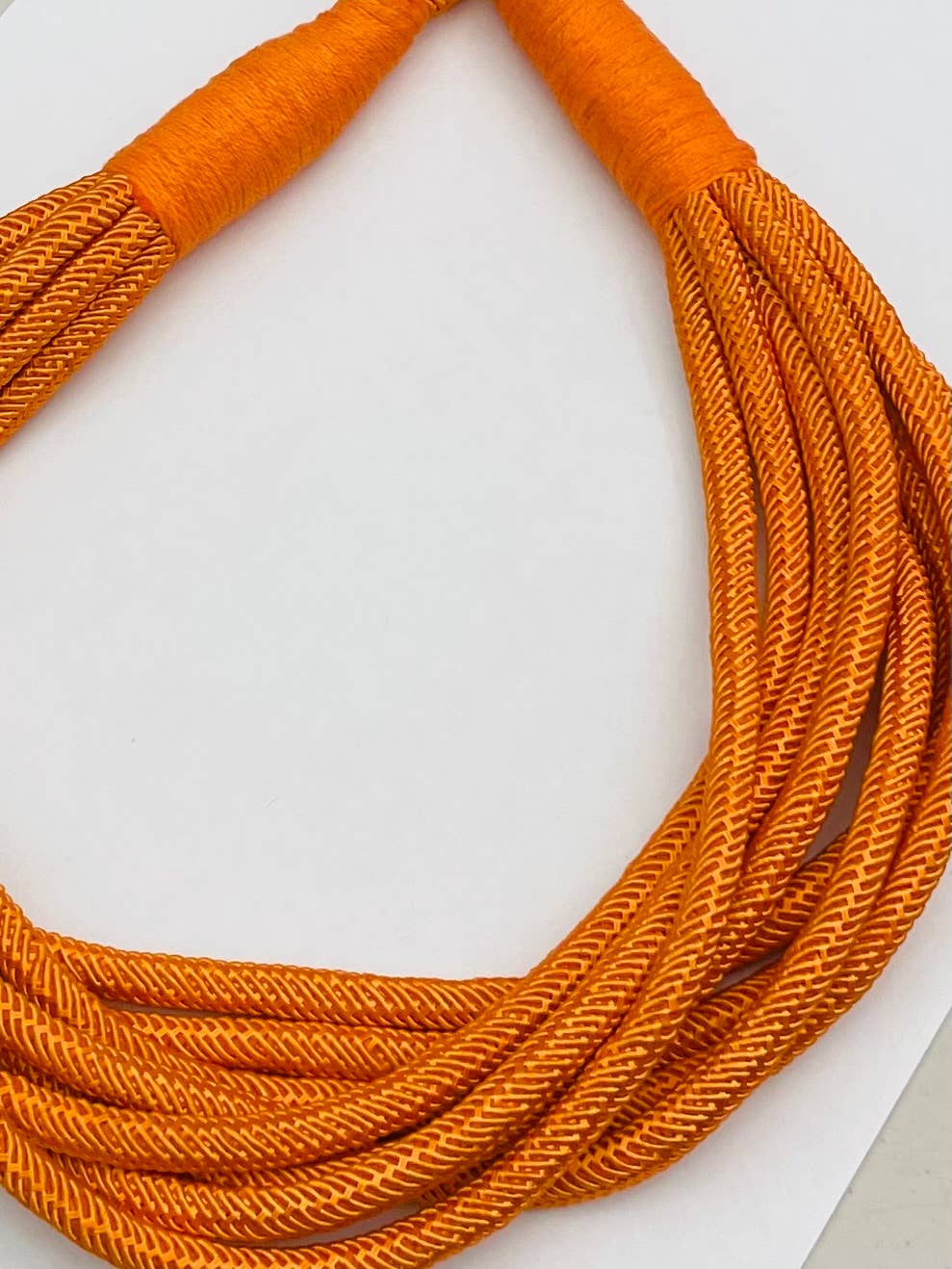 Ophelia Orange Mulit Strand Statement Necklace