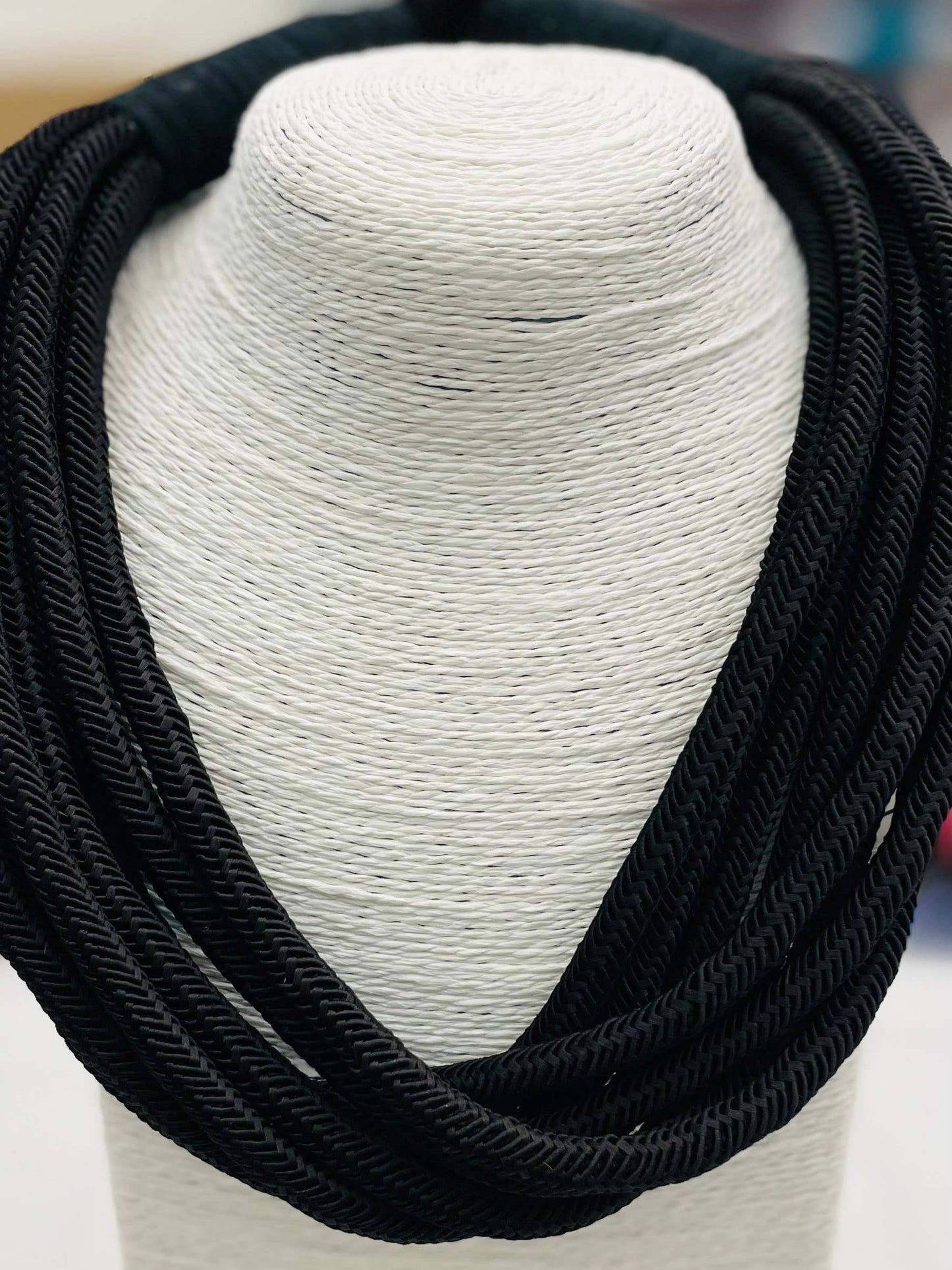 Bella Black Multi Strand Statement Necklace