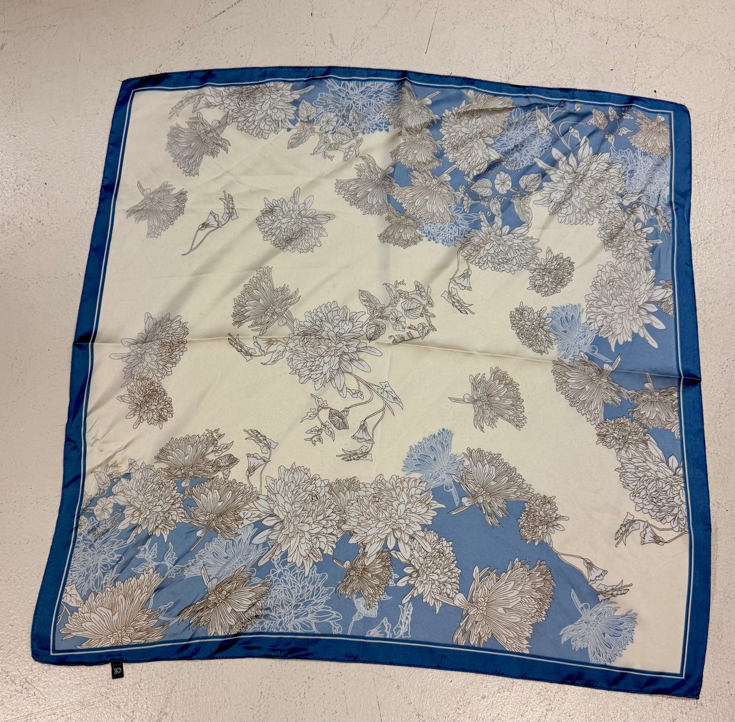 Light Blue Flowers - The Margot Scarves