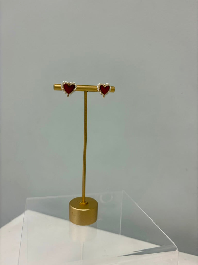 The Birdie Heart Studs
