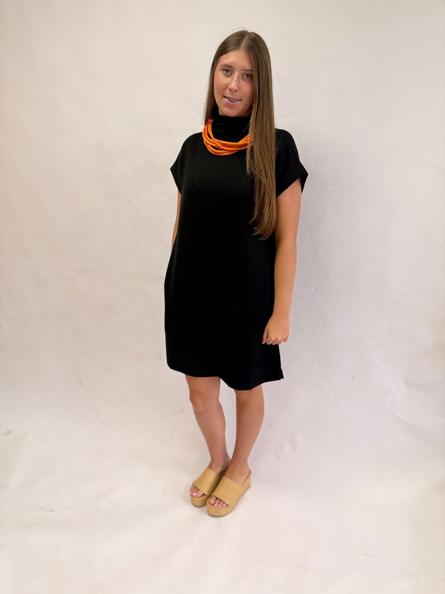 The Bernie Basic Mock Neck Dress