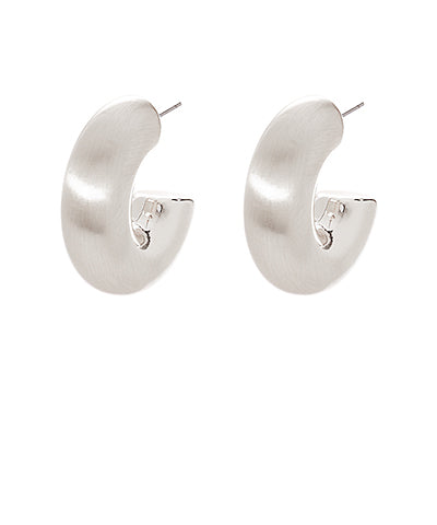 Polished Satin Metal Hoops