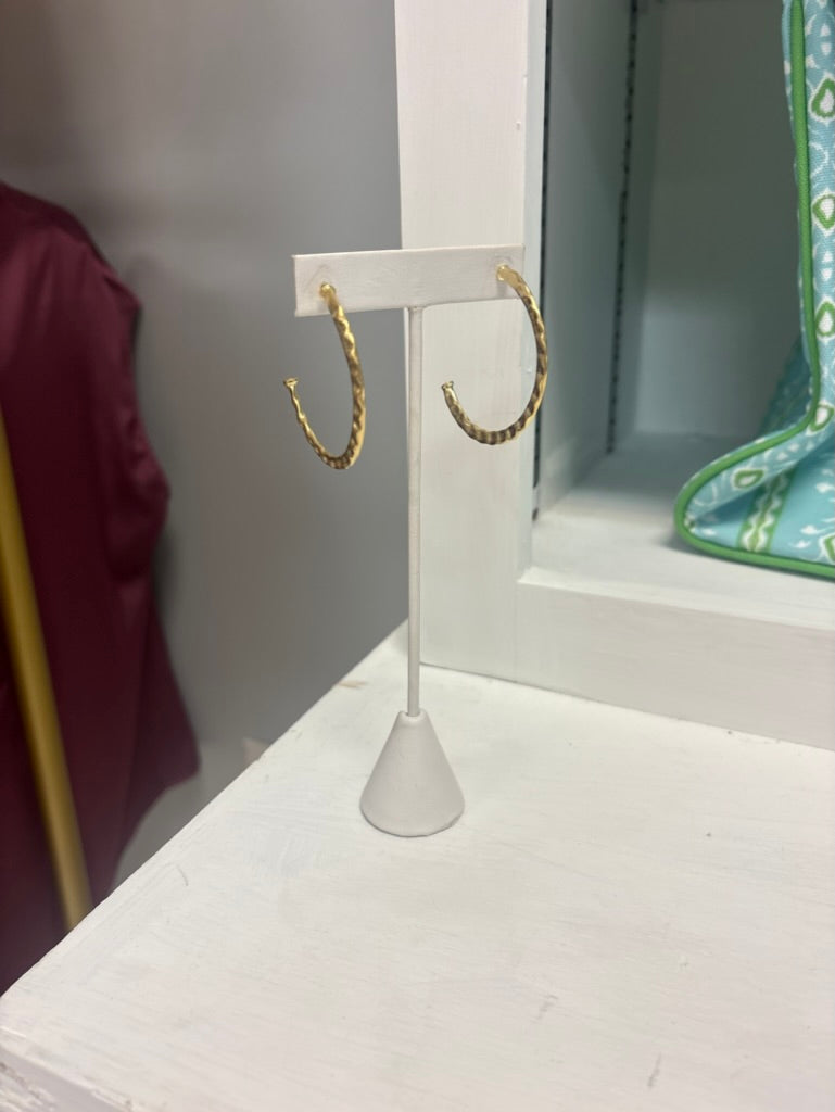 Shelia Fajl Petite Hammered Everybody's Favorite Hoops in Gold