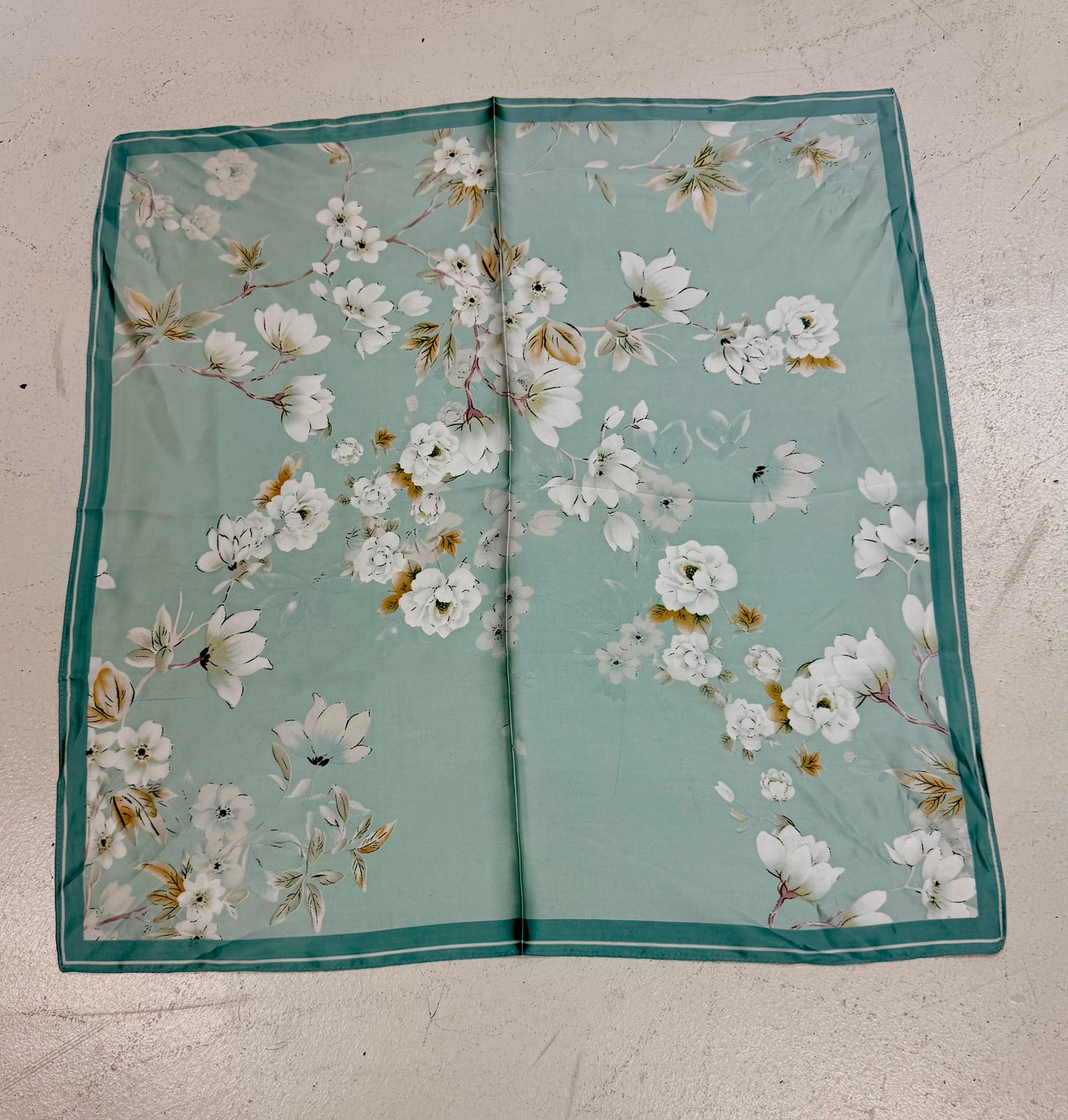 Mint Green Floral - The Margot Scarves