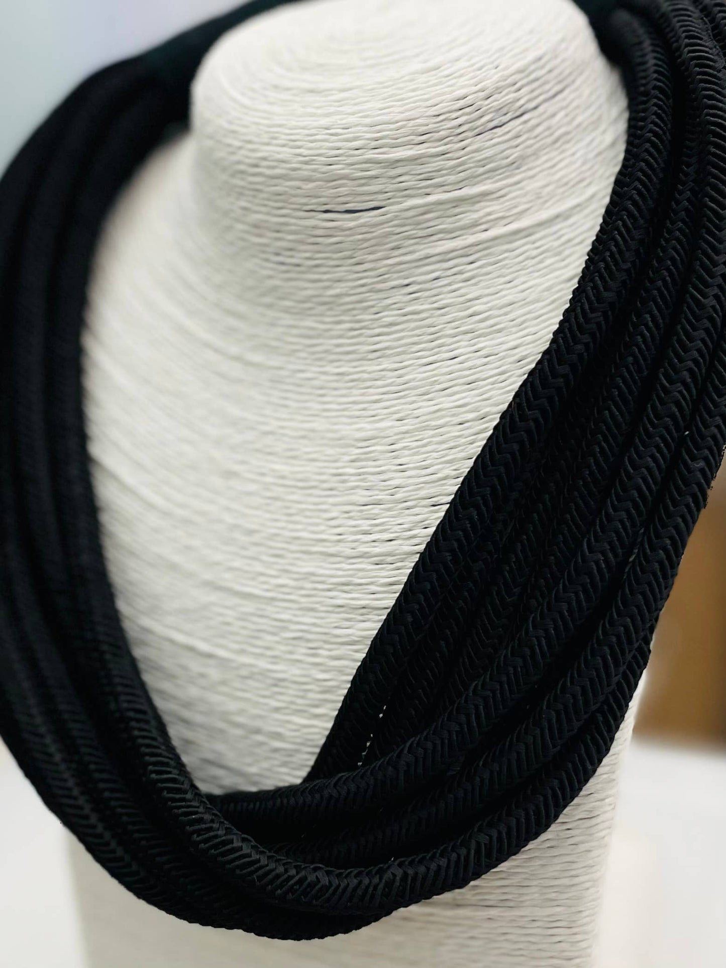 Bella Black Multi Strand Statement Necklace