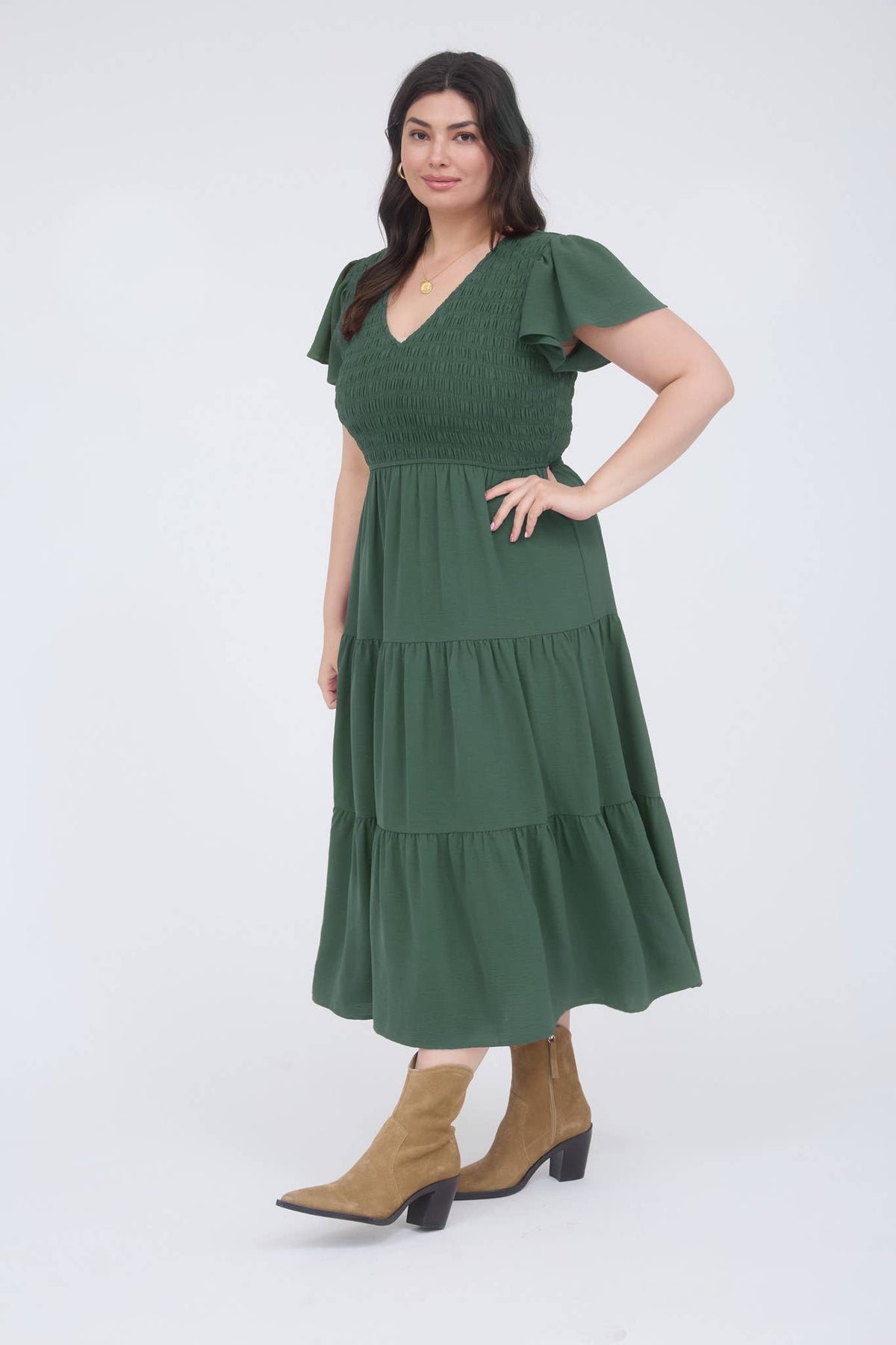 The Miley Smocked Midi Dress