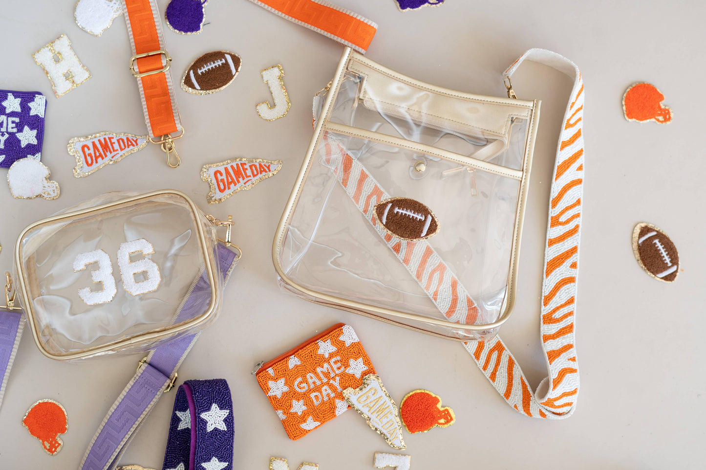 Gold Clear Heather Purse