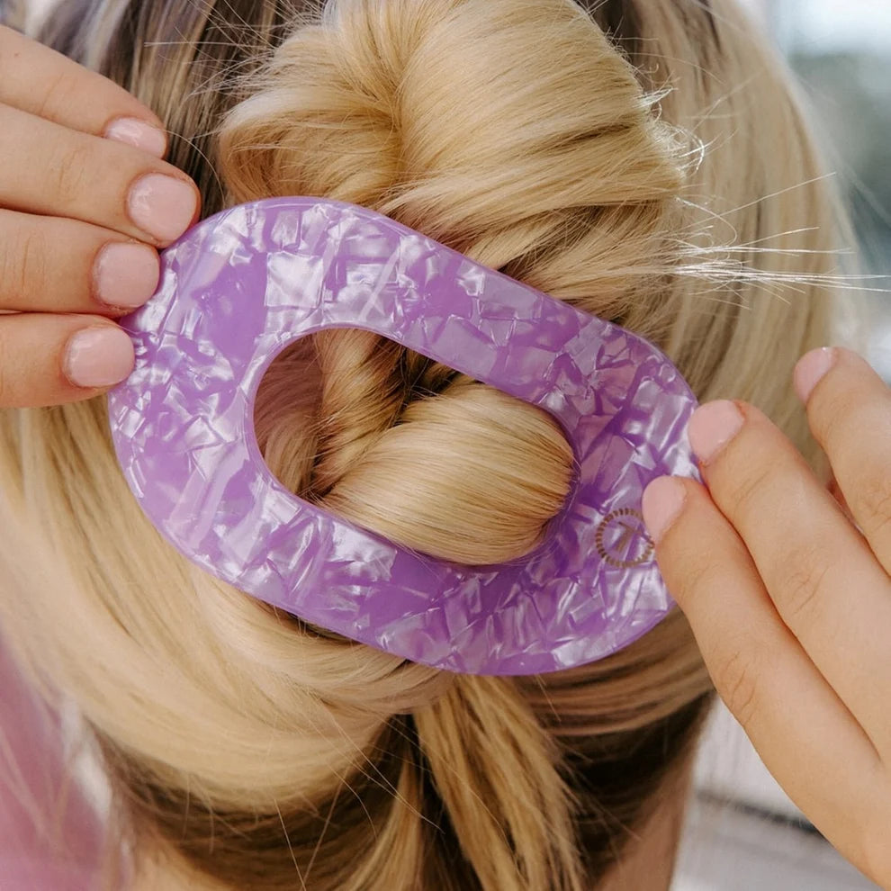 Lavender Mist Medium Flat Round Hair Clip