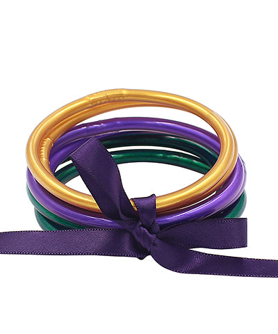 Mardi Gras Tube Jelly Bracelet