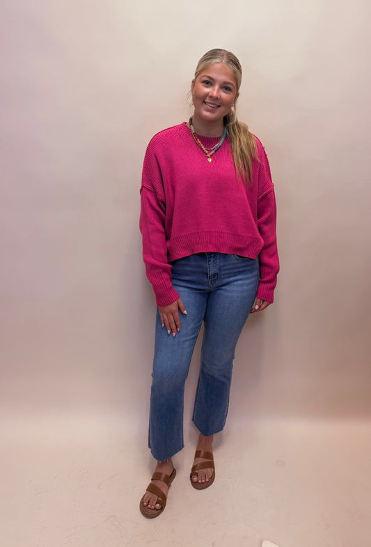 Riley Ribbed Drop Shoulder Sweater