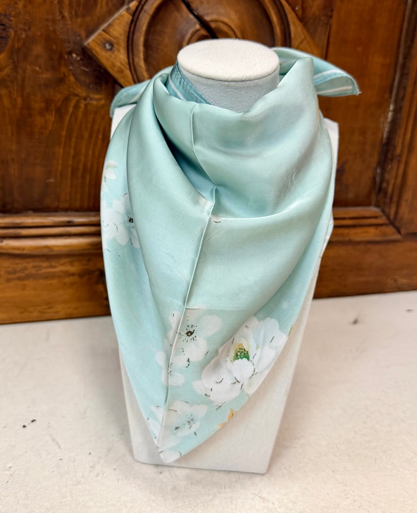 Mint Green Floral - The Margot Scarves