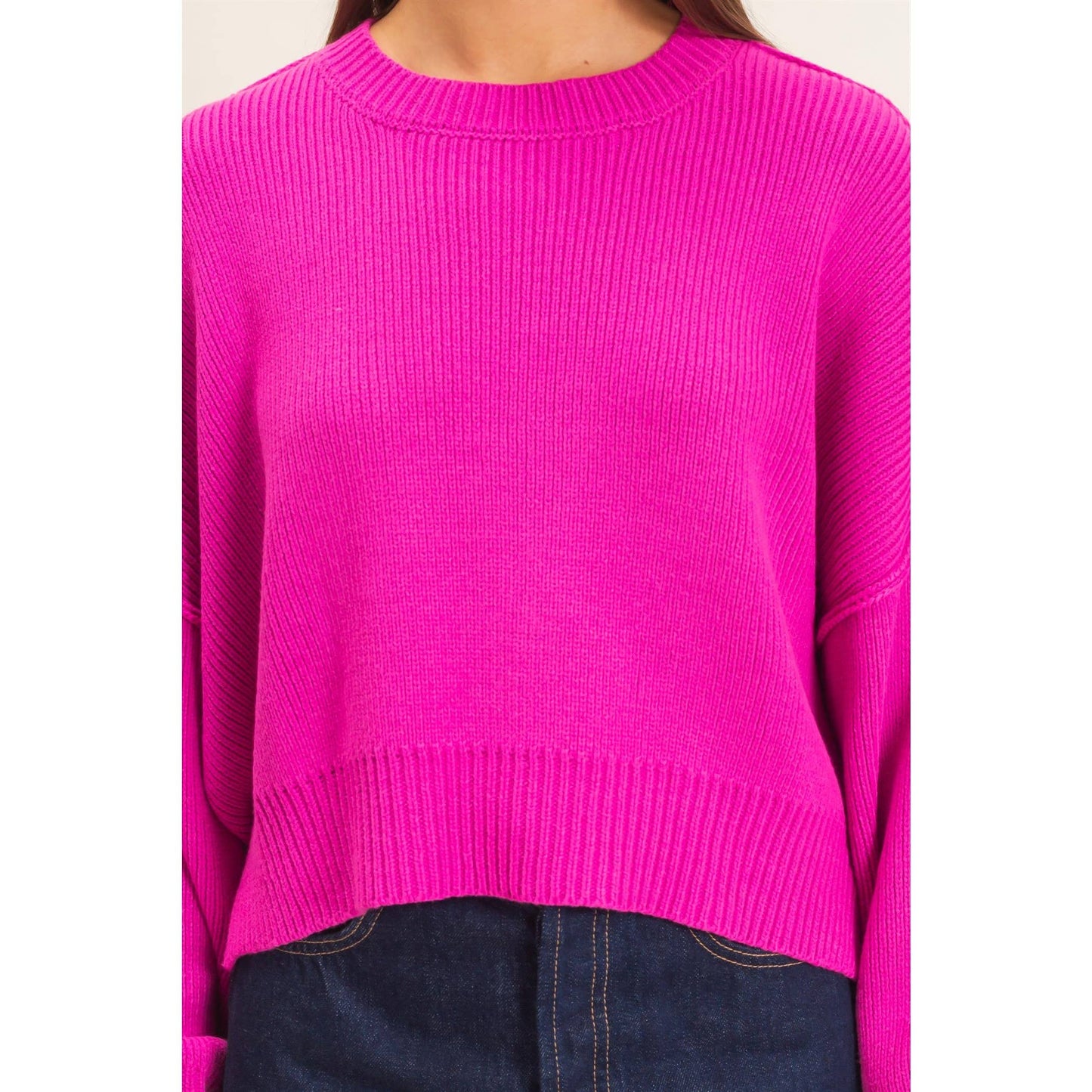 Riley Ribbed Drop Shoulder Sweater