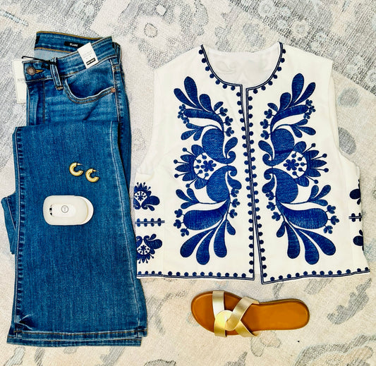 The Lucy Embroidered Vest