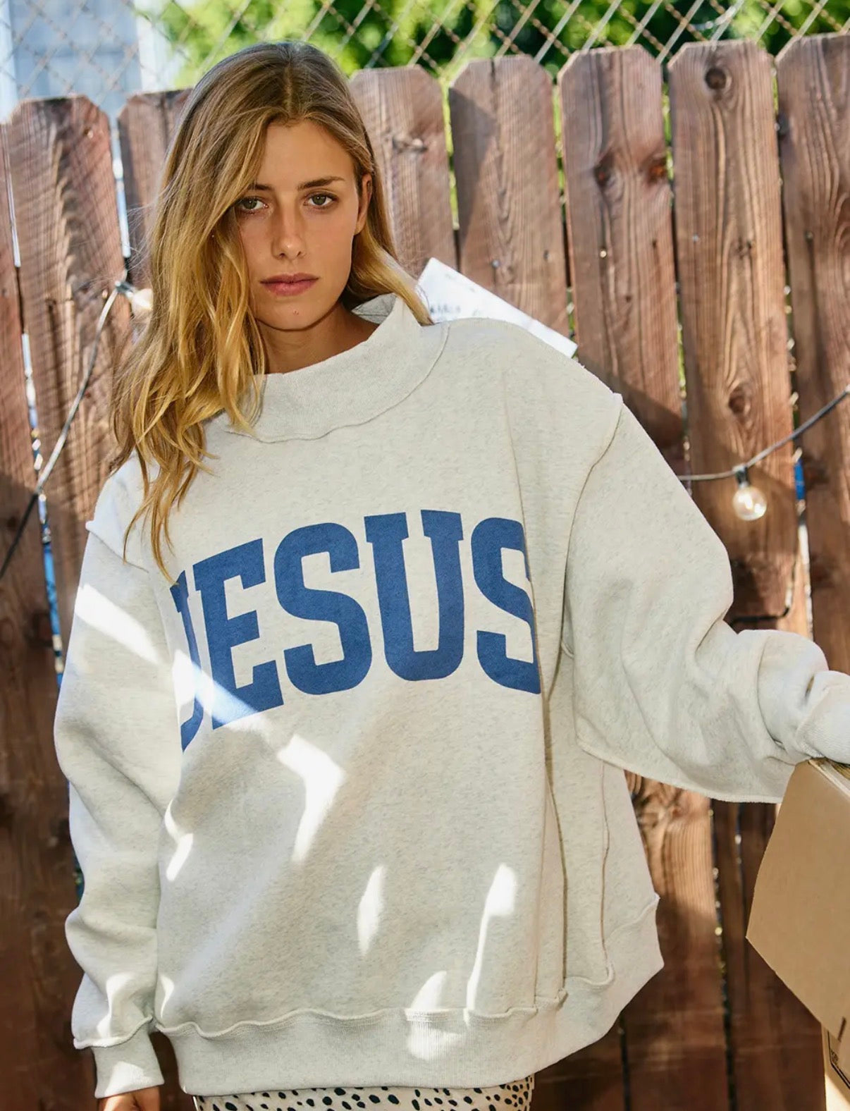 Jesus/God Is Good Mock Neck Sweatshirt