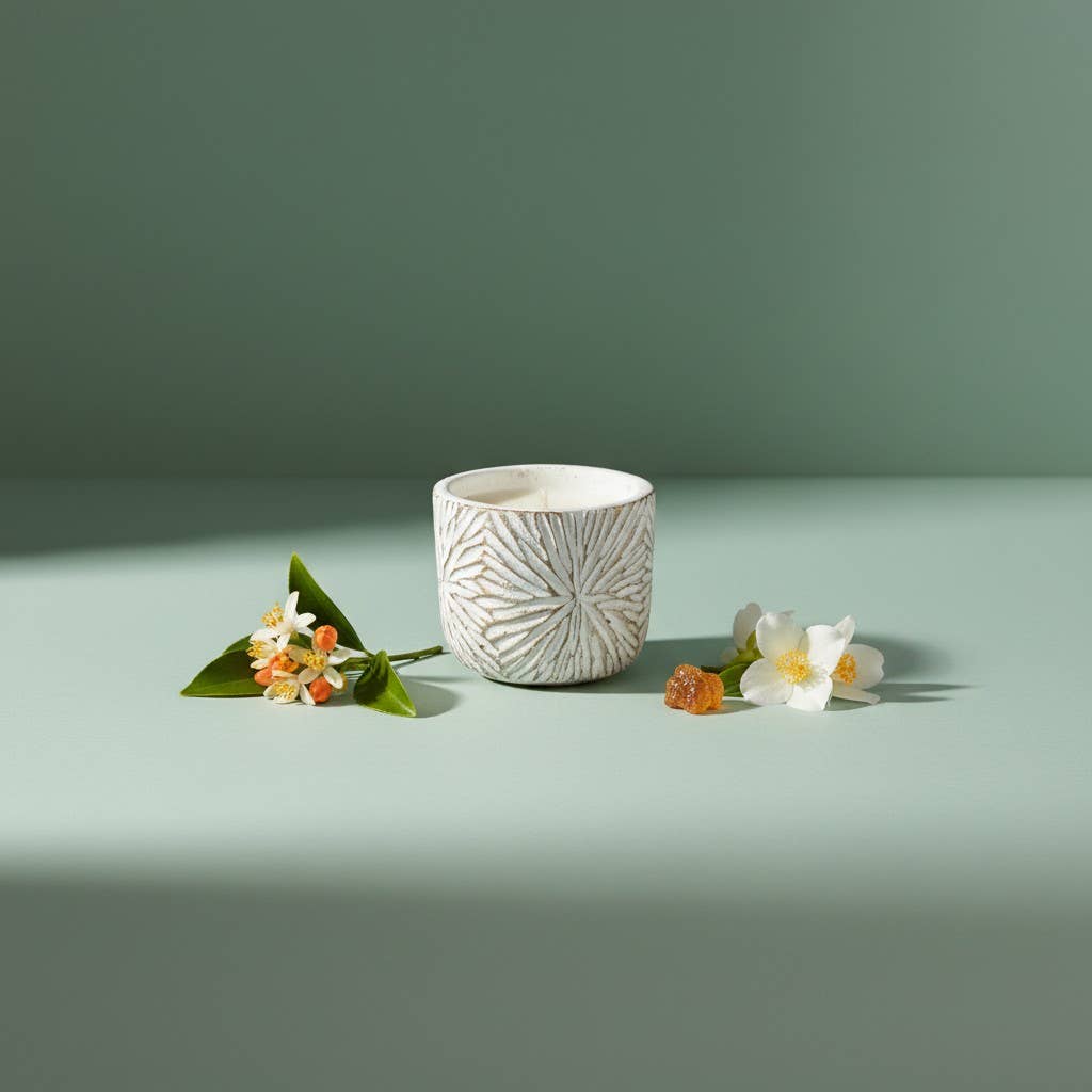 4 oz Sky Burst Votive: White Linen