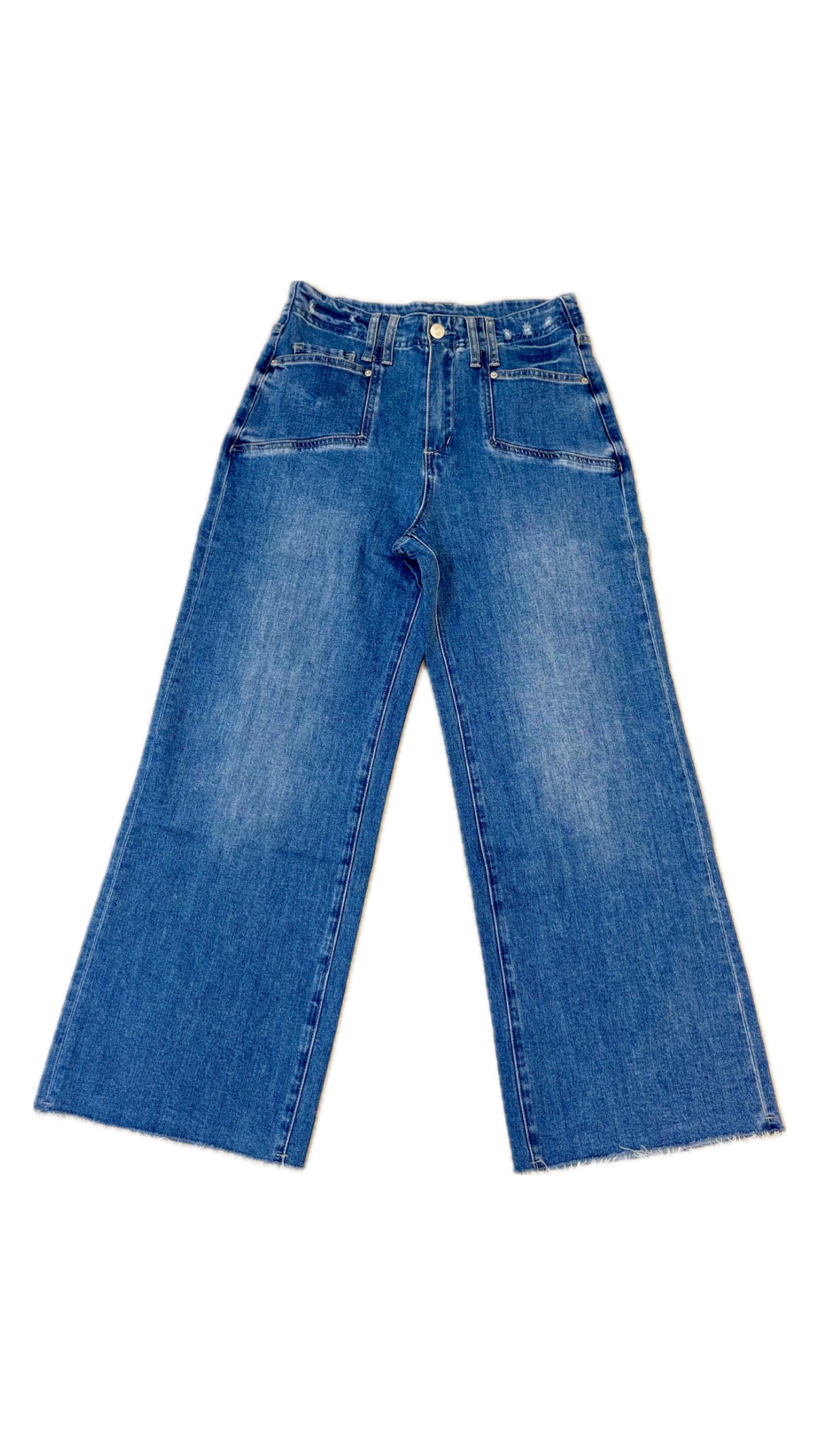 The Charlotte Cropped Denim Straight Leg Jeans