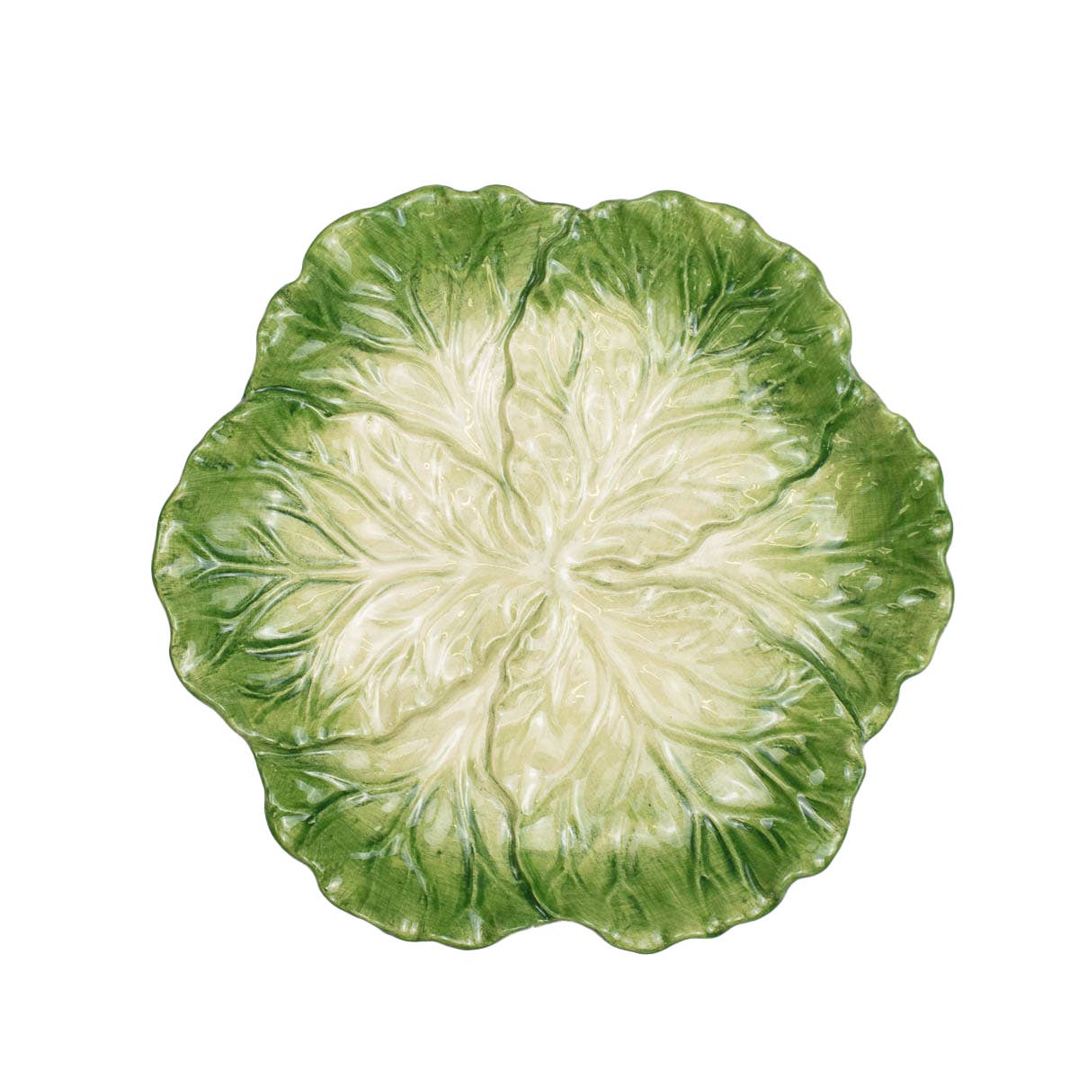 Cabbage Plate   Green   8"