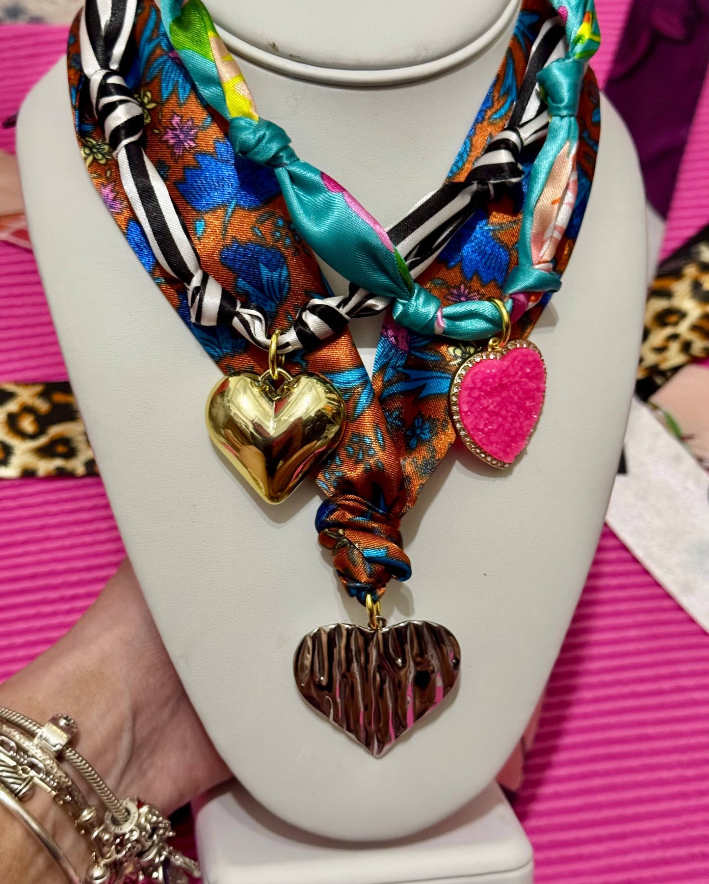 Trendy Scarf Charm Necklace 