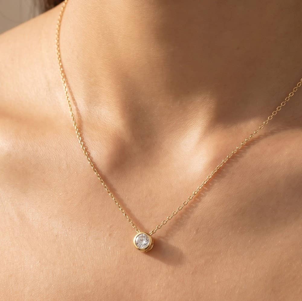 Gold Bezel Necklace