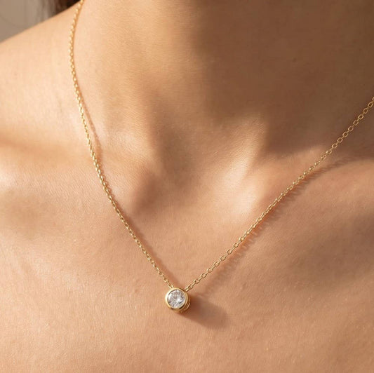 Gold Bezel Necklace