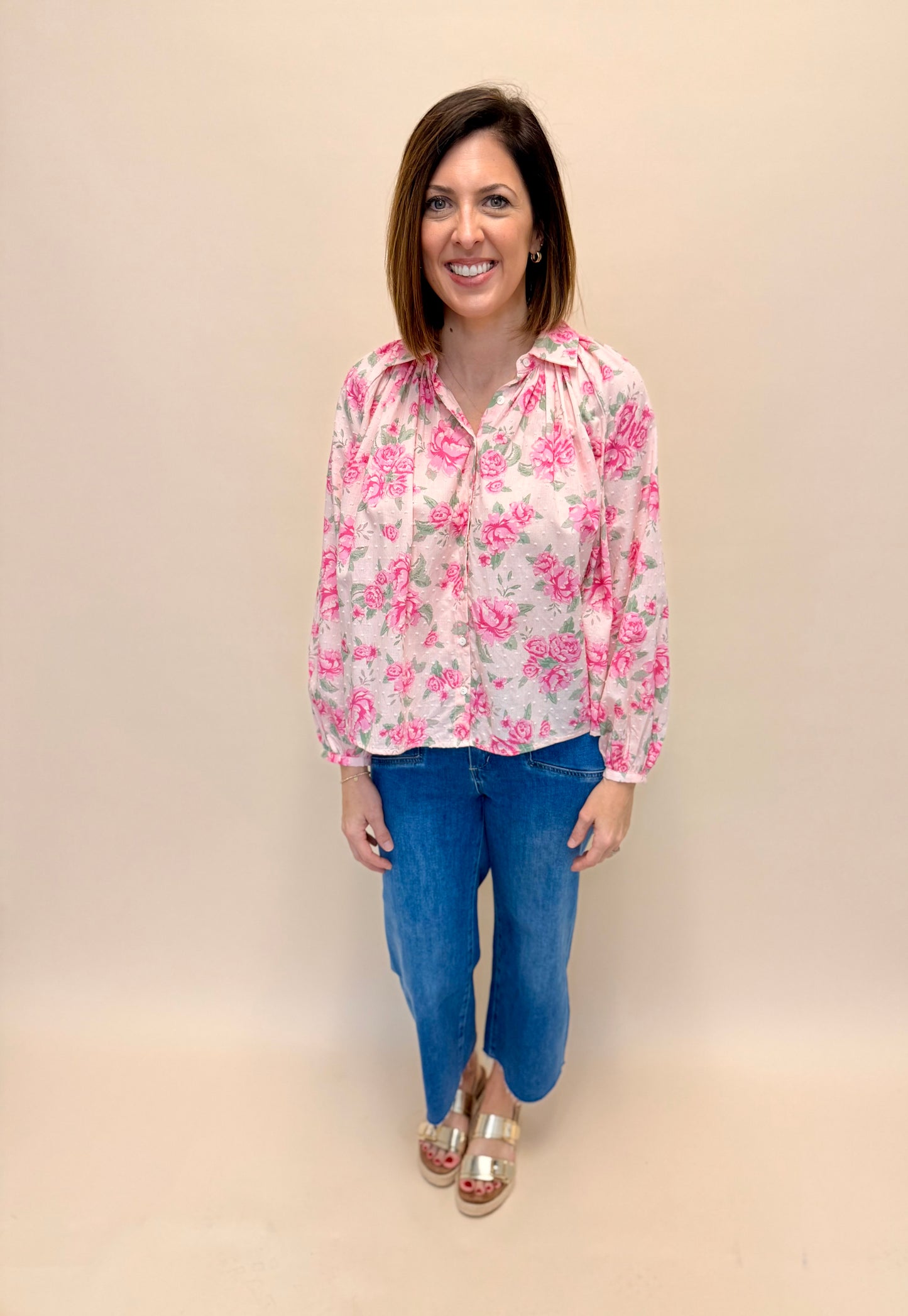 The Charlotte Cropped Denim Straight Leg Jeans
