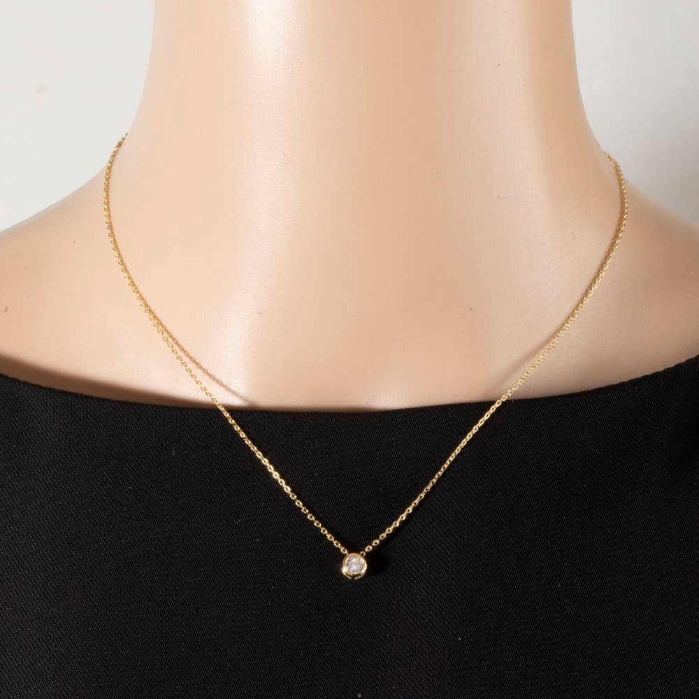 Gold Bezel Necklace