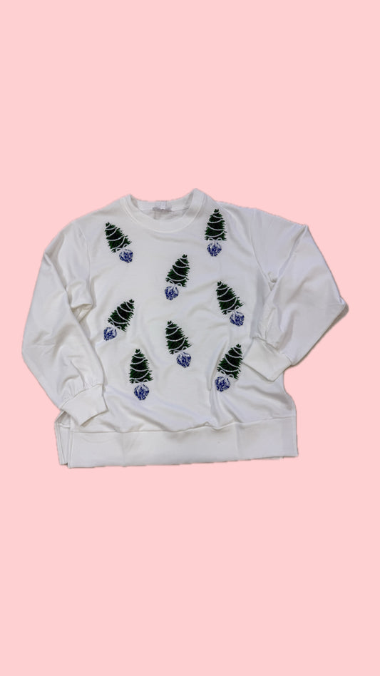 The Lakelyn Blue Trees Sweatshirt