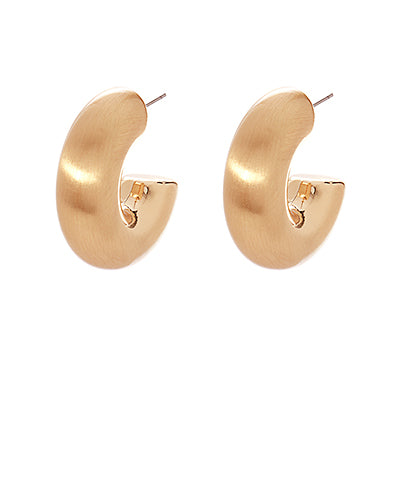 Polished Satin Metal Hoops
