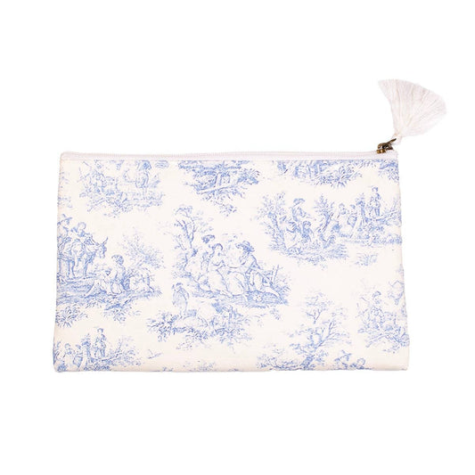 Eden Toile Cosmetic   White/Blue   10x6