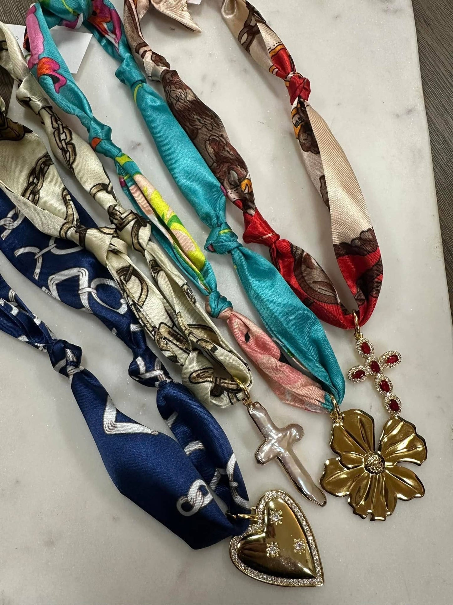 Trendy Scarf Charm Necklace 
