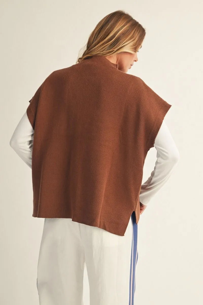 The Sutton Mock Neck Sweater Vest