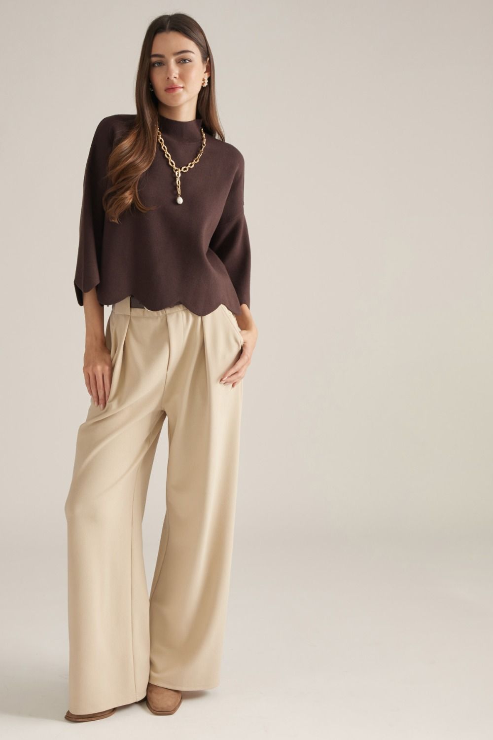 The Cocoa Scallop Sweater