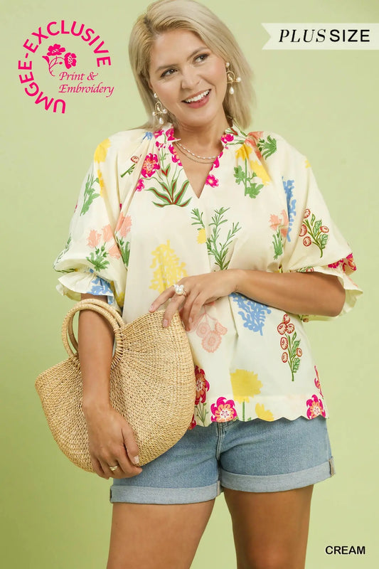 The Carley Scalloped Top