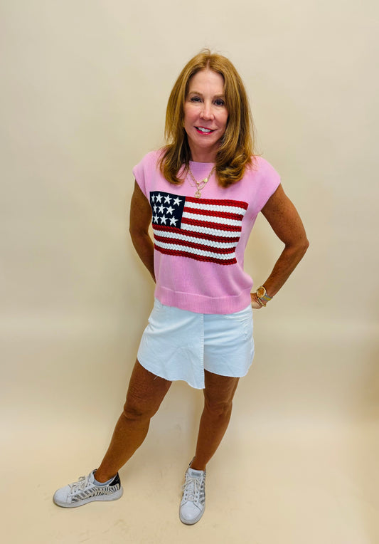Old Glory Flag Sweater Top
