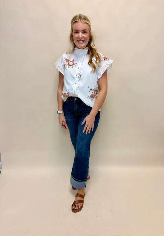 The Meadow Embroidered Top