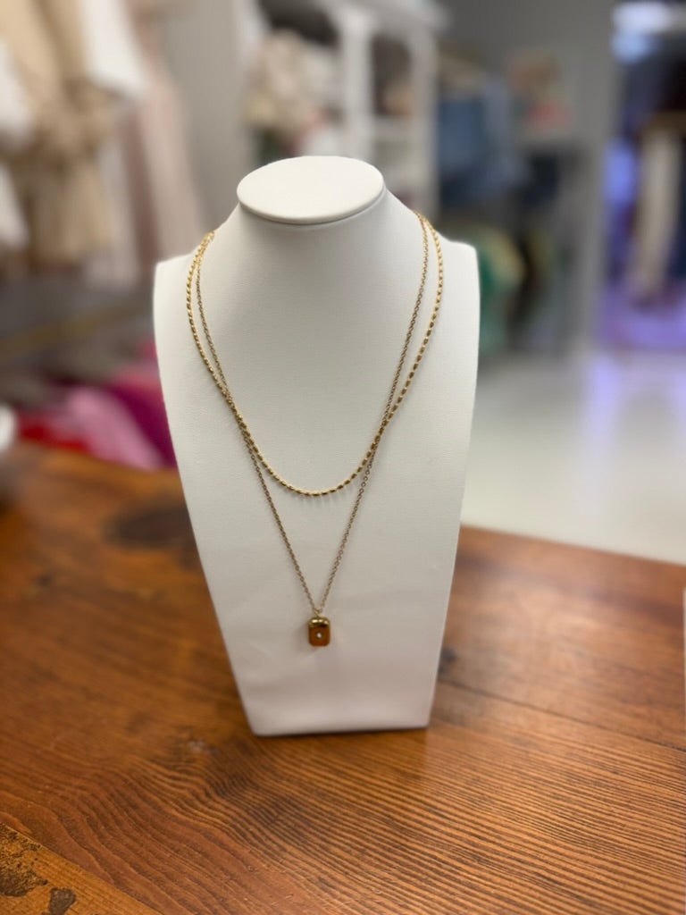 The Hollis Layered Pendant Necklace