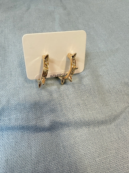 Spiked Brass Hoops