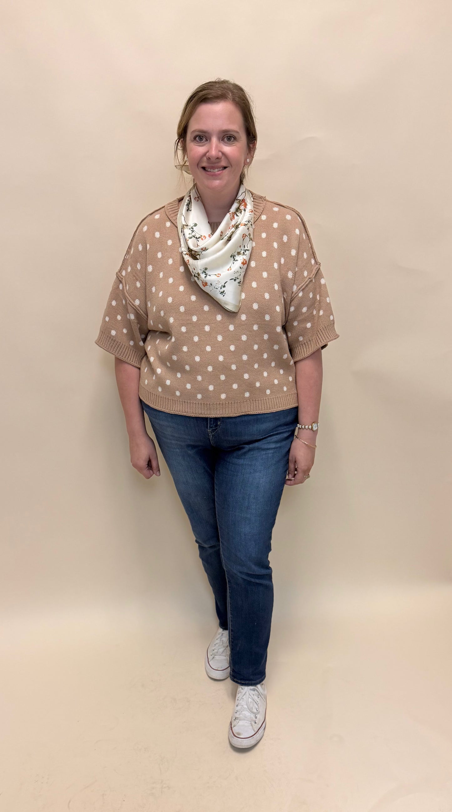 The Poppy Polka Dot Sweater - Curvy