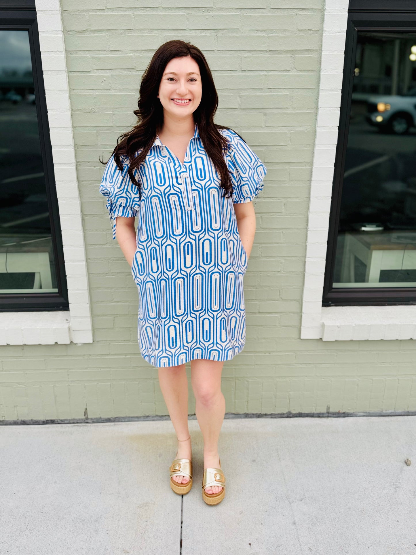 Pattern Play Blue Dress