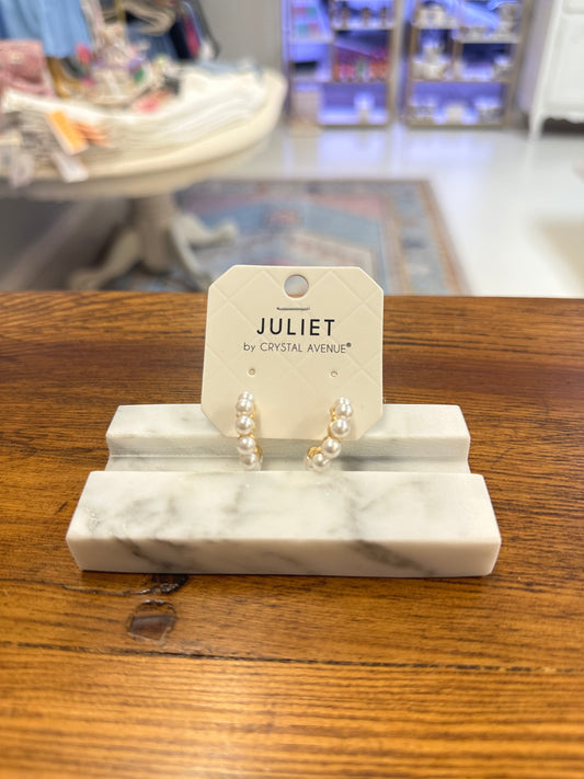 Dainty Pearl Hoops