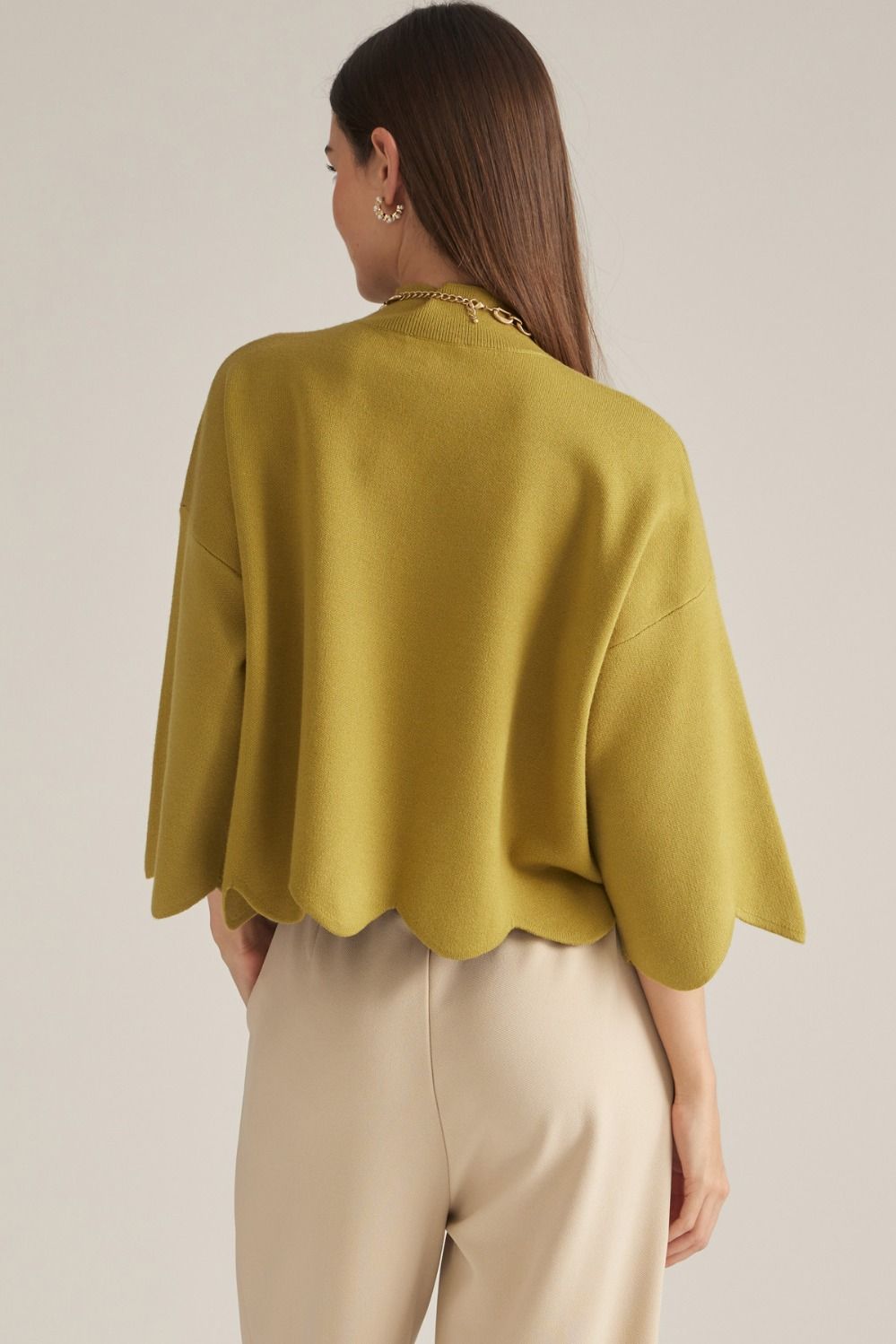 The Brynn Scalloped Hem Sweater