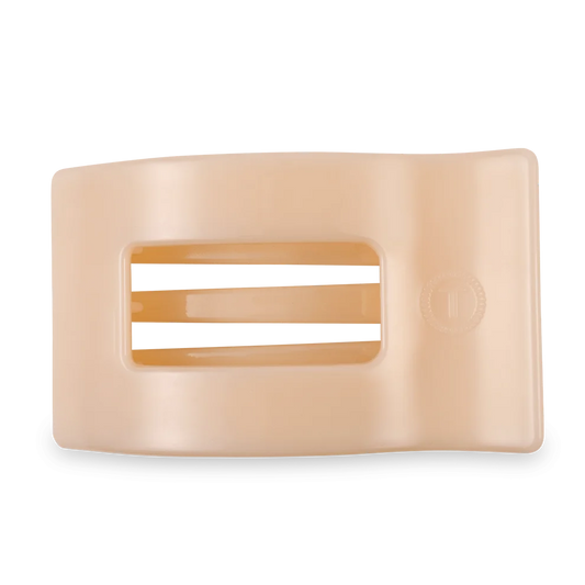 Almond Beige Large Flat Rectangle Hair Clip