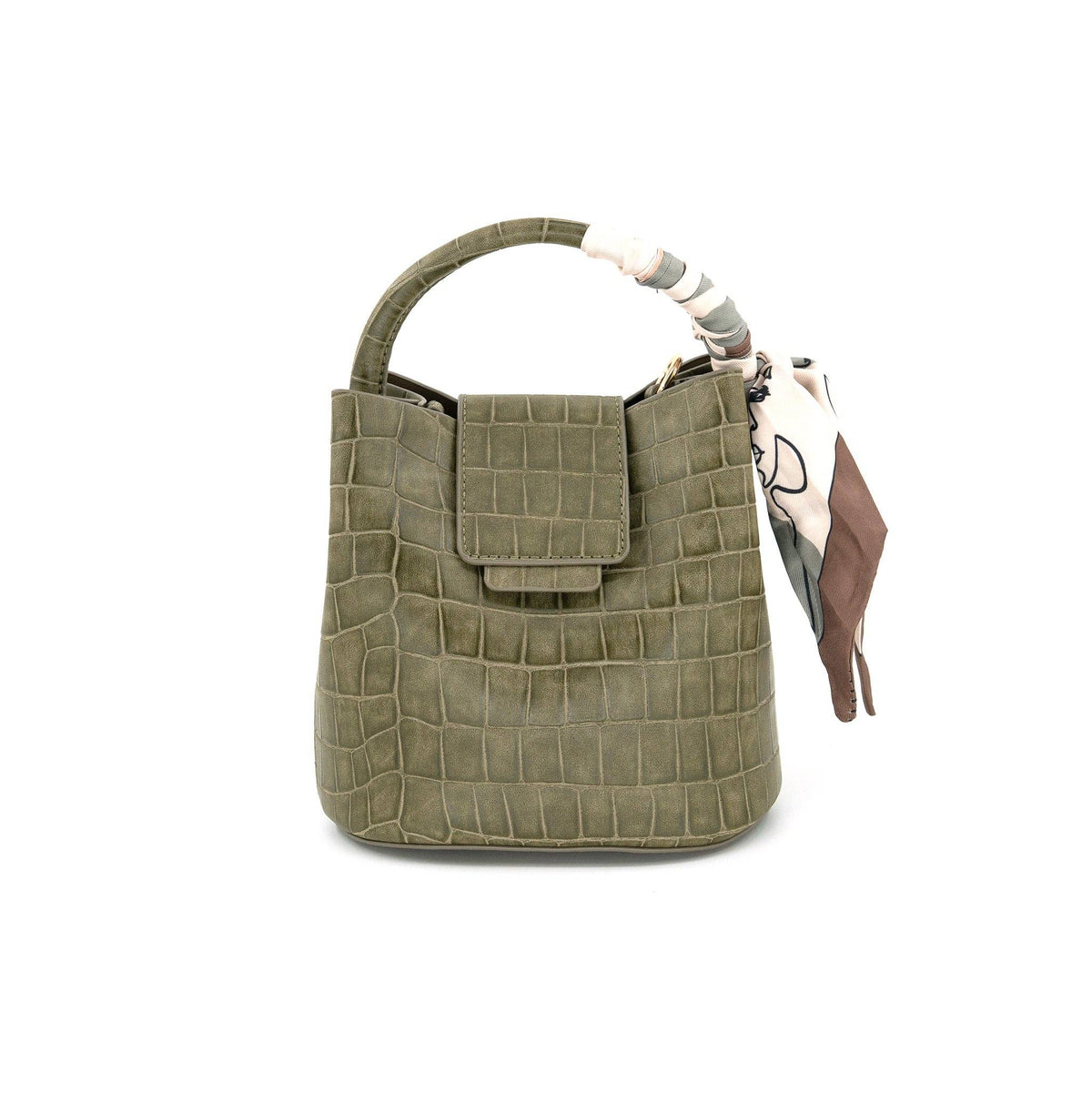 The Rue Croc-Embossed Handbag