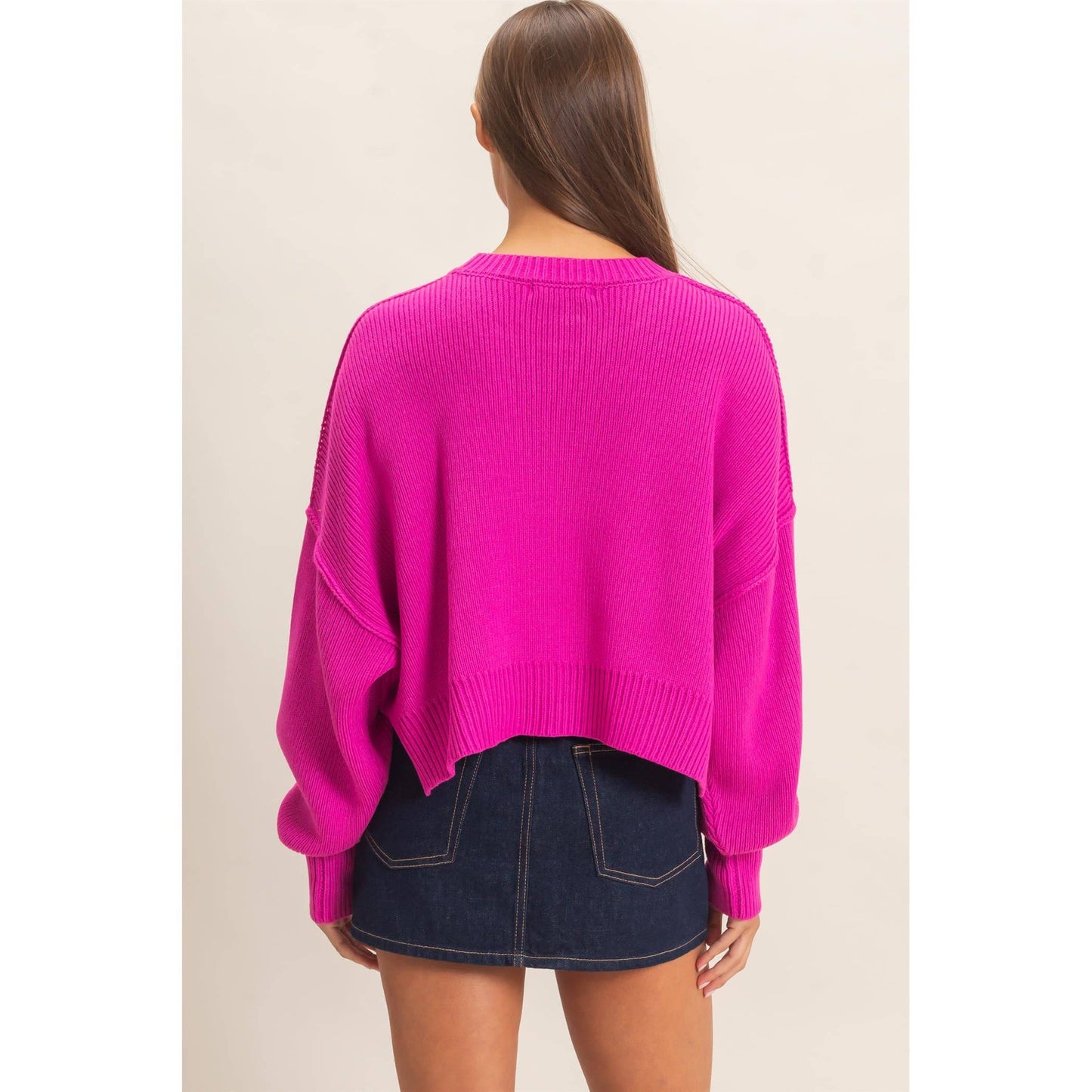 Riley Ribbed Drop Shoulder Sweater