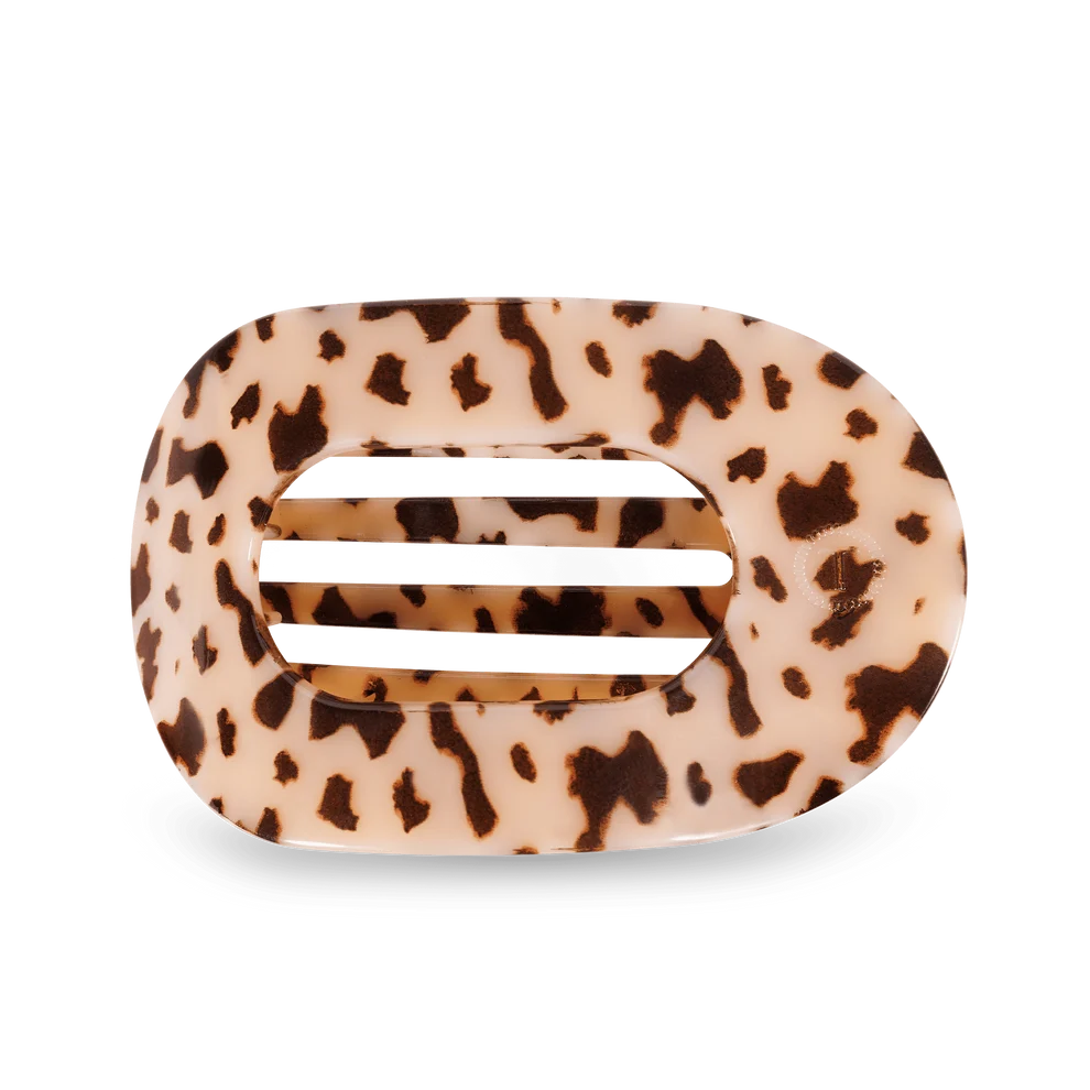 Blonde Tortoise Large Flat Round Hair Clip