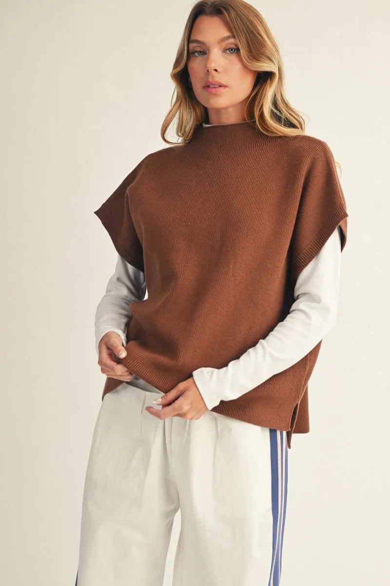 The Sutton Mock Neck Sweater Vest