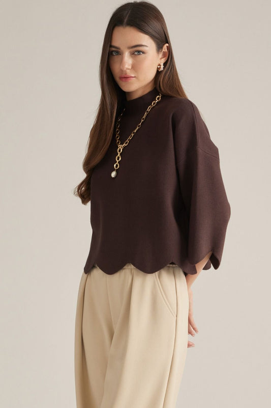 The Cocoa Scallop Sweater