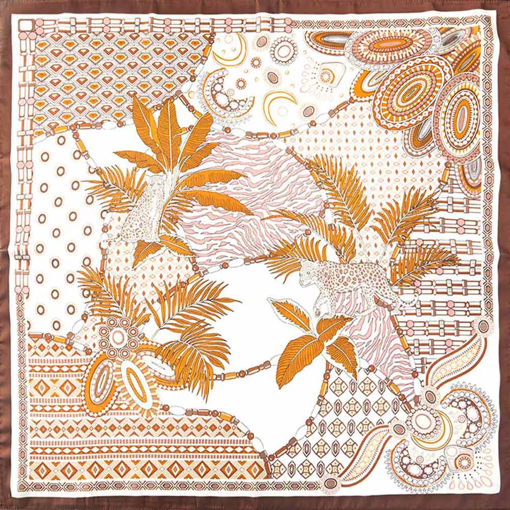 Bea Brown Silky Scarf