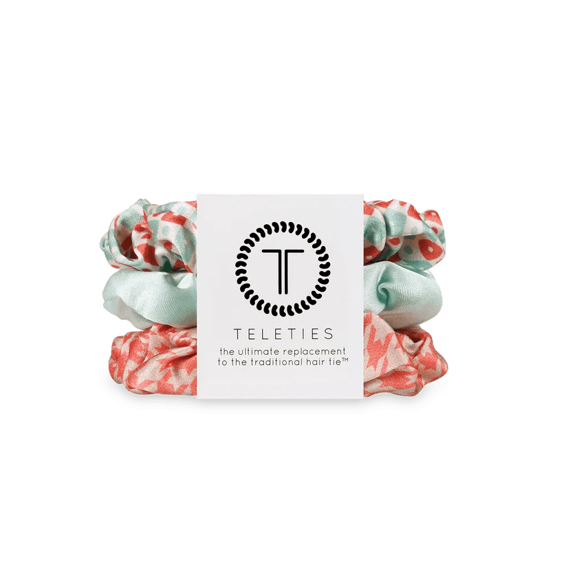 Calming Coral Small Silk Scrunchies